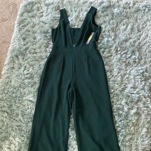 Green cut out jumpsuit